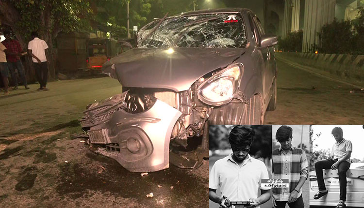 சென்னை அருகே சென்டர் மீடியனில் கார் மோதி சின்னத்திரை நடிகர் மகன் உயிரிழப்பு