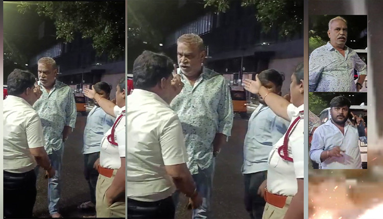 செல்போன் பேசியவர் மீது காரில் வந்த நபர்கள் சரமாரித் தாக்குதல்